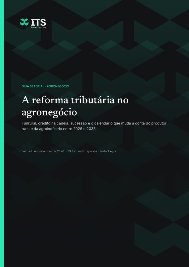 Capa do guia A reforma tributária no agronegócio